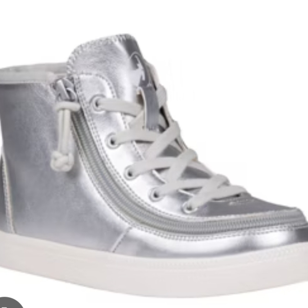 INOT AVAILABLE.  !Billy Footwear Kids Silver High-Top Sneakers ZSize 5